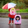thumbnail image 2 of Costway 2Pc 12'' 16'' Kids Girls Luggage Set Suitcase Backpack School Travel Trolley ABS, 2 of 9