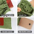 thumbnail image 2 of Bolsa plegable de cuero de pu, bolsa de taladro de lona encerada, bolsa de selva manos libres, bolsa de cinturón de lona de cuero impermeable, senderismo (verde) Sailing Electrónica, 2 of 5
