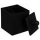 thumbnail image 1 of Caja de almacenamiento de bastoncillos de algodón con tapa, contenedor organizador de palillos de dientes, estuche de algodón cosmético para uso diario en el hogar (negro), 1 of 8
