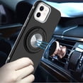 thumbnail image 4 of XPM for Apple iPhone 15 Plus /14 Plus Metal Matte Hybrid with Invisible Rotational Ring Stand, Car Mount Friendly, Military Grade Slim Fit Sturdy Phone Case Cover (Black), 4 of 11