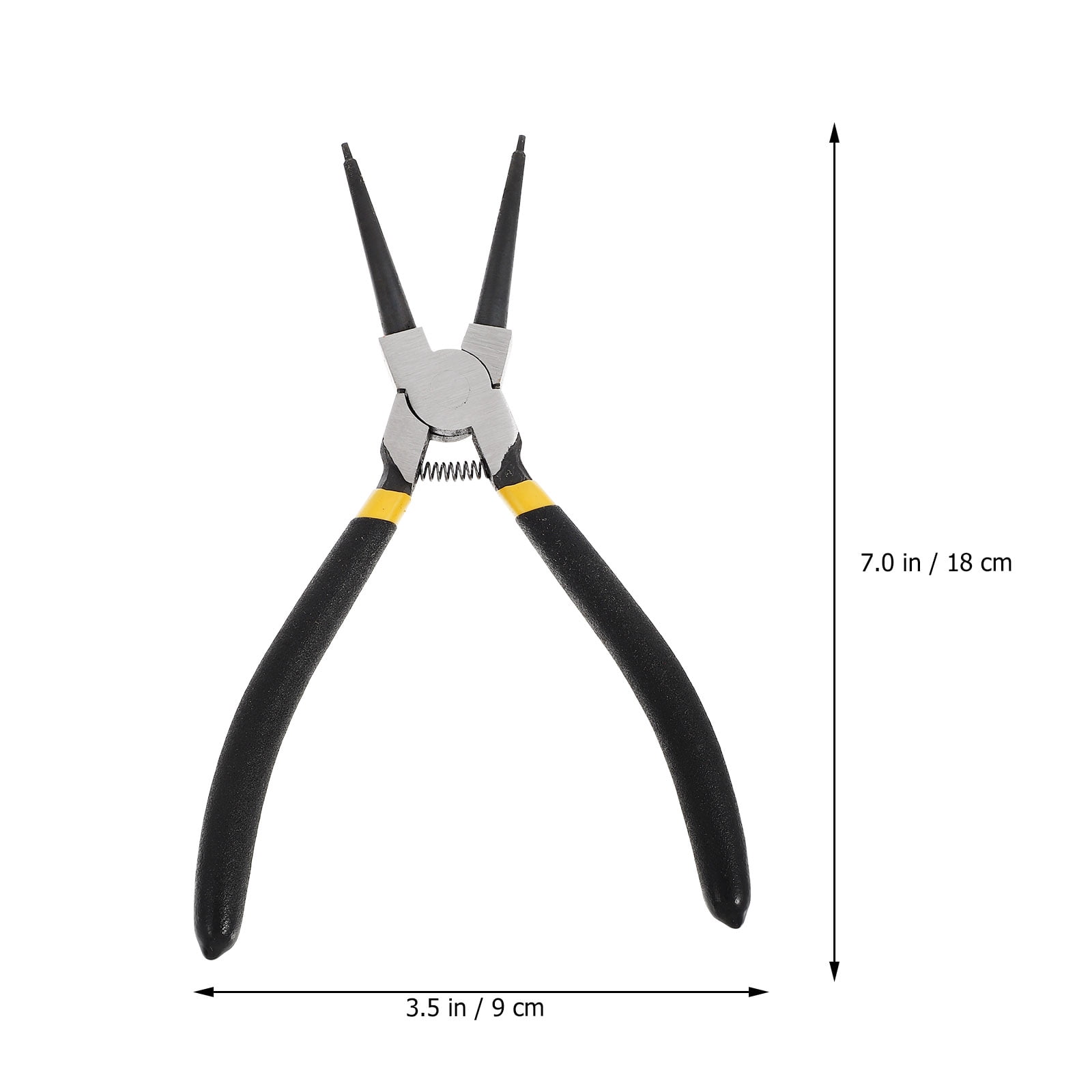 PTOOTP Spring Calipers Retaining Ring Plier Steel Black for Repair Use 4Pcs