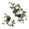 thumbnail image 4 of 2 piezas de arco de boda con flores artificiales, guirnalda floral de granja hecha a mano, bienvenida L, 4 of 9