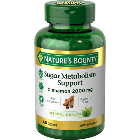 Natures Bounty Sugar Metabolism Support Capsules, 60 Ct