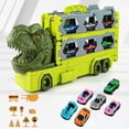 thumbnail image 1 of Camión de dinosaurios, coches deslizantes, figura de dinosaurio de juguete, juguetes divertidos, coche plegable de dinosaurio, juguete para niños de 3, 1 of 8