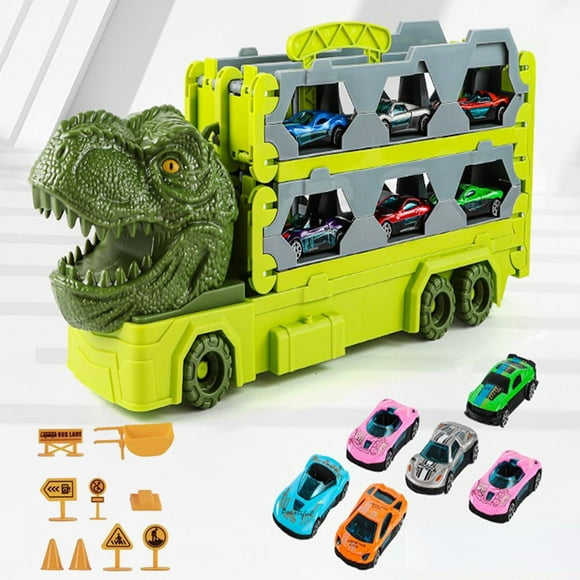 Pista de dinosaurios Hugo coches deslizantes figura de dinosaurio juguetes vehículos de dinosaurio 1,7 m