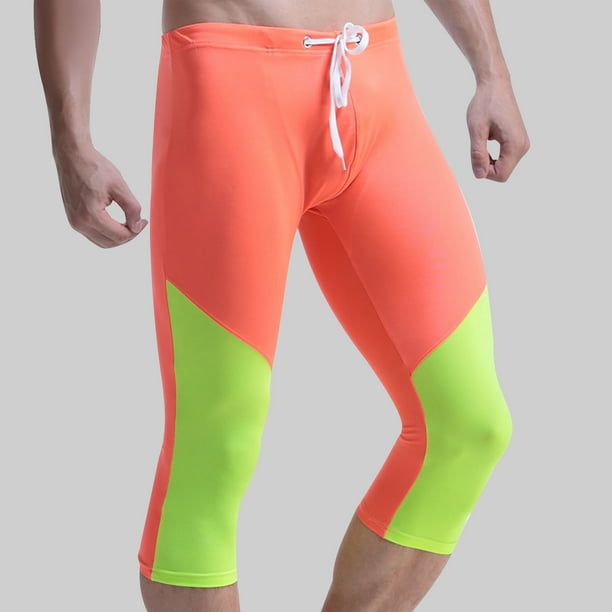 Pantalones cortos de playa informales con cordón ajustable y patchwork para hombre, ideales para ciclismo, fitness y natación. Traje de baño de poliéster y algodón.