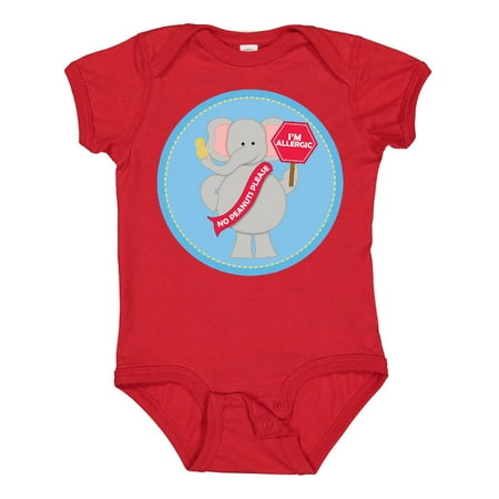 

Inktastic Peanut Allergy Elephant Gift Baby Boy or Baby Girl Bodysuit