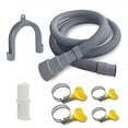 thumbnail image 5 of HIBIBUD 6.5Ft Washing Machine Drain Hose Extension Kit - Washing Machine Hose Universal for Washer,Dishwasher & Dehumidifier,7-Piece Set with U-Bracket,4 Clamps & Adapter, 5 of 6
