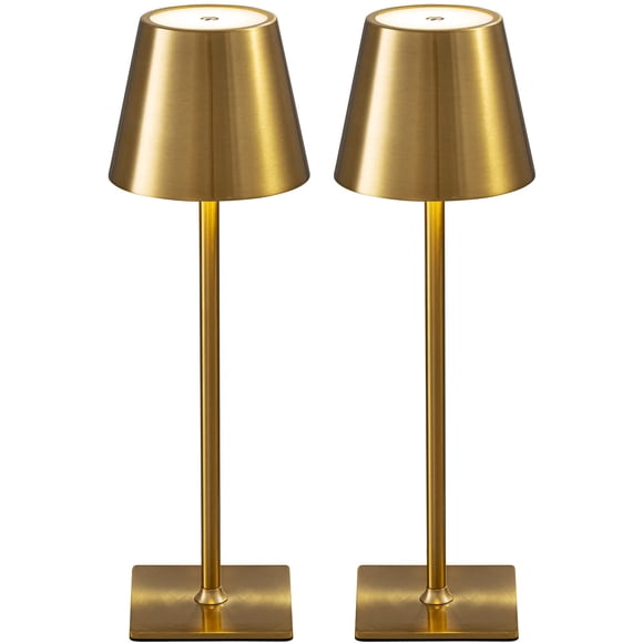 KDG 2 Pack Cordless Table Lamp,Portable LED Desk Lamp, 5000mAh Battery Operated, 3 Color Stepless Dimming Up, for Restaurant/Bedroom/Bars/Outdoor Party/Ca