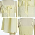 thumbnail image 3 of IDOPIP Tween Girls Long Corset Dress for Middle School Dance Party Summer Vacation Sundresses Holiday Junior Dresses Teen Smocked Homecoming Prom Dress 15-16 Years Yellow, 3 of 7