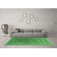 thumbnail image 3 of Ahgly Company Indoor Round Oriental Emerald Green Industrial Area Rugs, 7' Round, 3 of 4