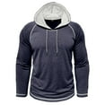 thumbnail image 5 of Long Sleeve Hoodies for Men Raglan Sleeve Athletic Drawstring Hoodie Casual Gym Workout Pullover Hooded Sweatshirts, 5 of 7