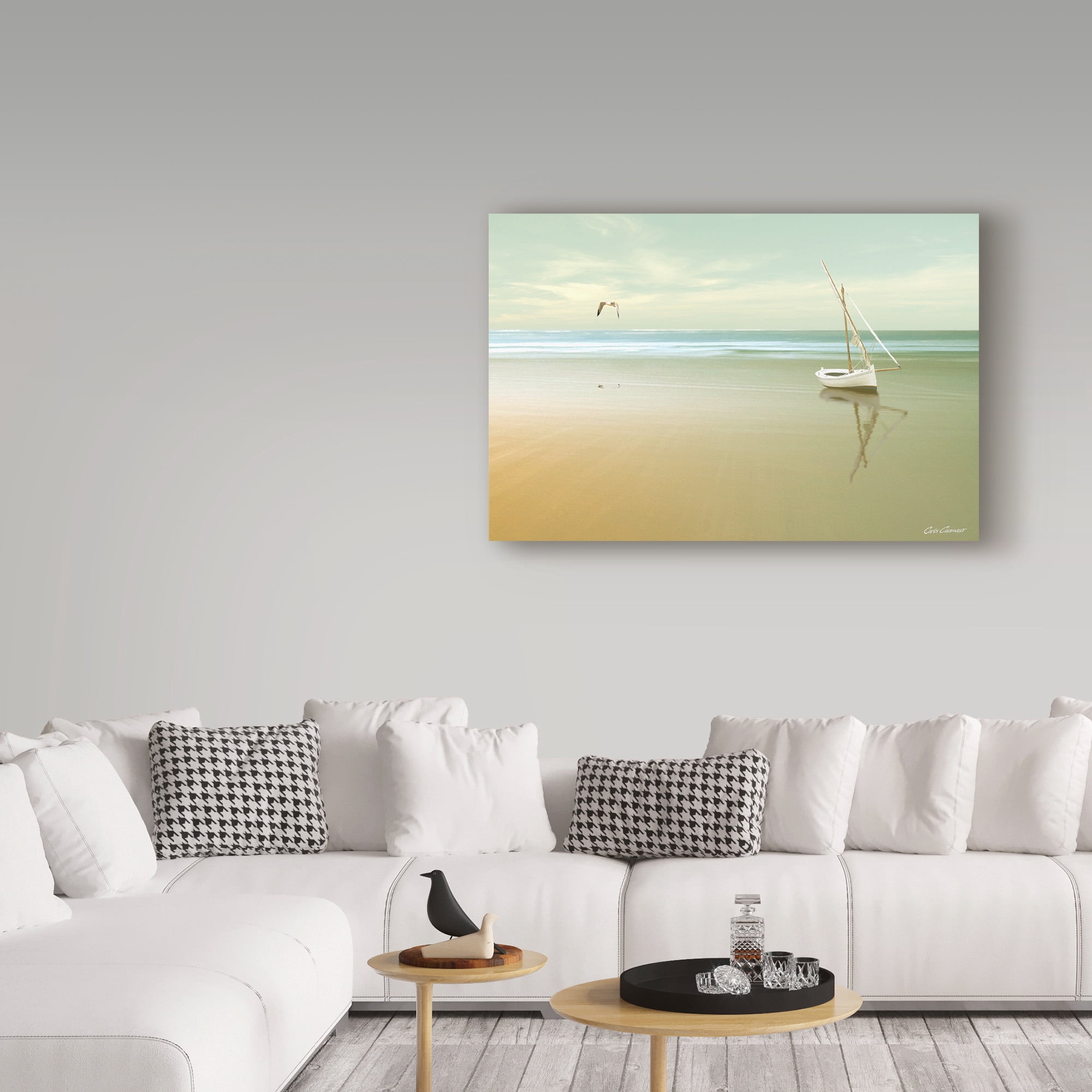 Trademark Fine Art 'Soft Sunrise On The Beach 1' Canvas Art by Carlos Casamayor