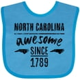 thumbnail image 3 of Inktastic North Carolina Awesome Since 1789 Boys or Girls Baby Bib, 3 of 4