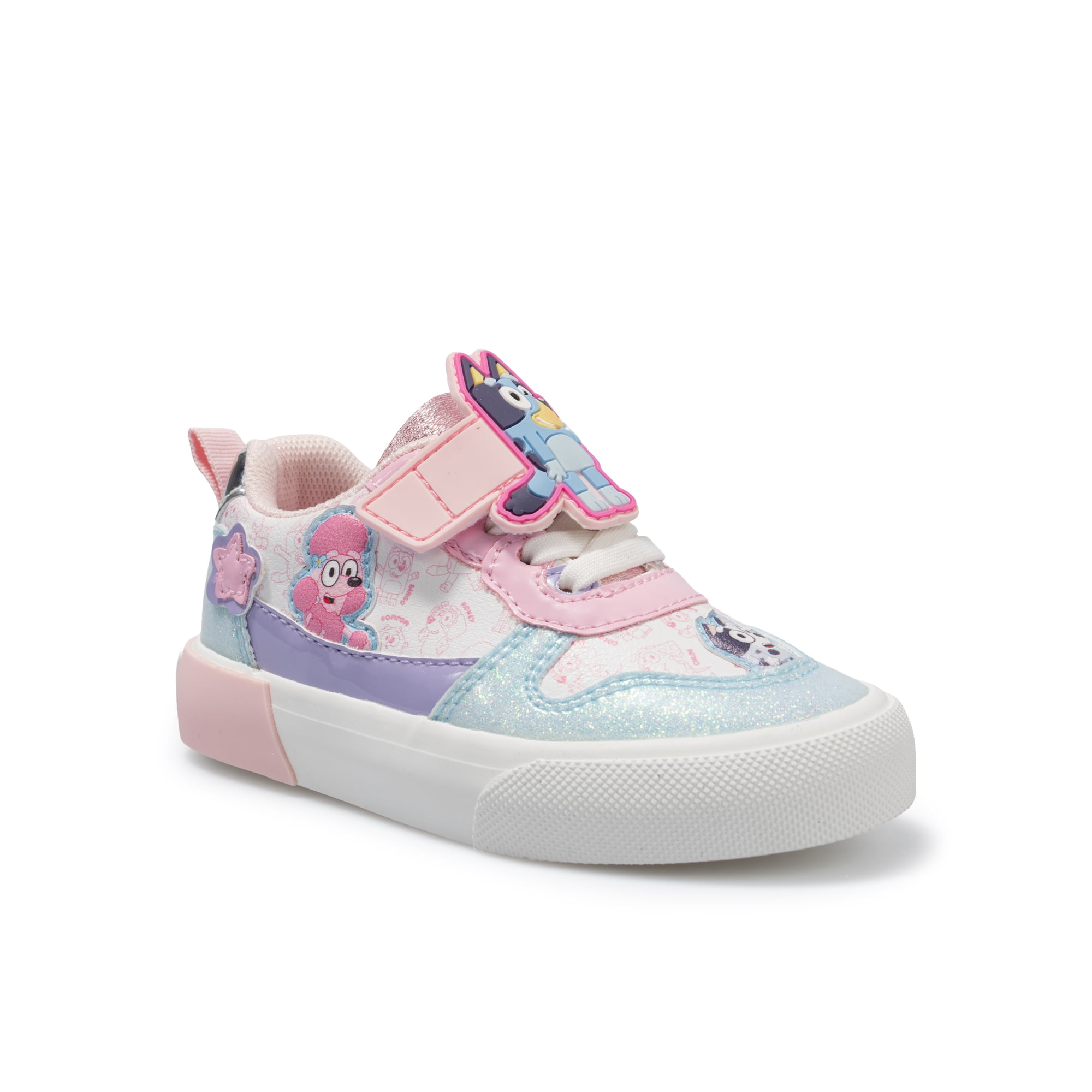 Bluey and Bingo Toddler Girls Glitter Court Sneaker