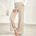 thumbnail image 5 of BODOAO Women's Wide Leg Palazzo Pants 2026 Dressy Casual Lounge Workout Sweatpants High Waisted Loose Trousers for Travel Office Daily Wear Weekend and Vacation Outfits Khaki S, 5 of 9