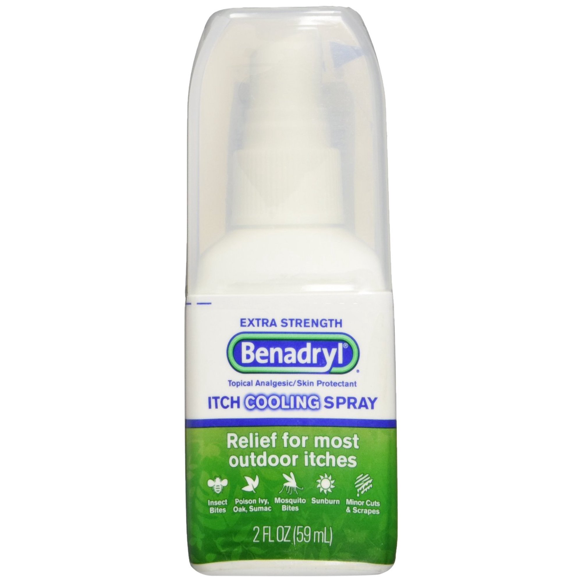 5 Pack - Benadryl Itch Relief Cooling Spray Extra Strength 2oz Each