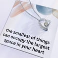 thumbnail image 4 of First Time Mom Christmas Gifts Expecting Mom Necklace The Smallest of Things Can Occupy the Largest Space in Your Heart New Mom Mothers Day Gift Forever Love Necklace, 4 of 10