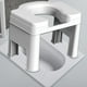 thumbnail image 3 of Taburete de inodoro antideslizante compacto para baño, silla de inodoro en cuclillas, asiento de inodoro elevado 265 cm blanco, 3 of 9
