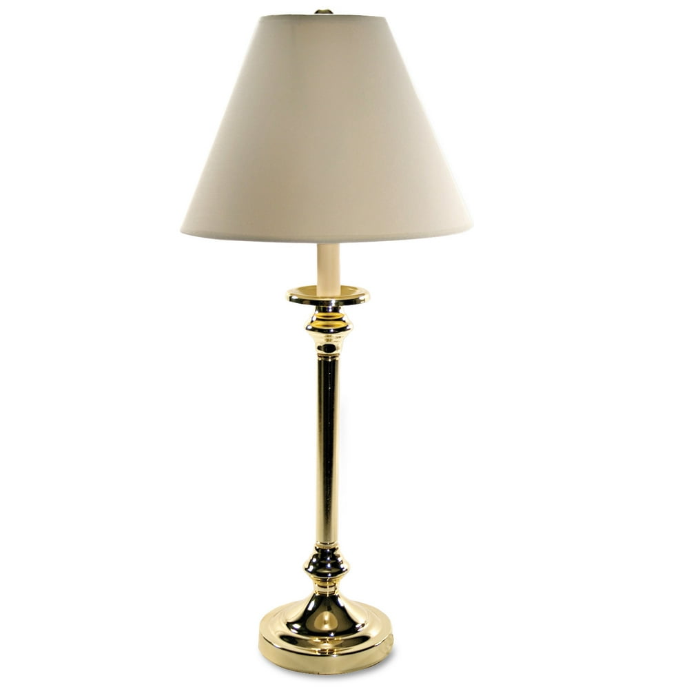 Ledu Incandescent Candlestick Lamp, Mushroom Shade, 27" High, Brass
