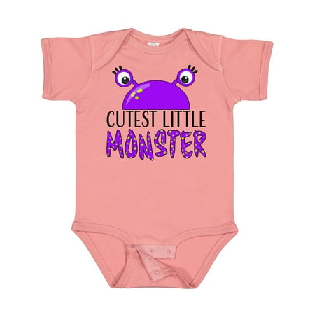 

Inktastic Cutest Little Monster- Purple Monster Boys or Girls Baby Bodysuit