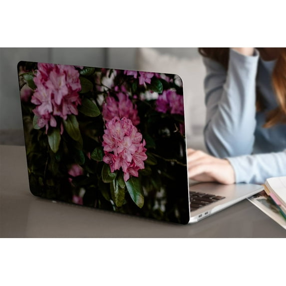 KSK KAISHEK Hard Shell Case for MacBook Pro 15" 2016 - 2019 A1990 A1707 + Black Keyboard Cover, Flower 0456