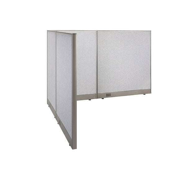GOF L-shaped Freestanding Office Partition, Room Divider, Privacy Screen, Workstation Cubicle (66”D x 84”W x 48”H)