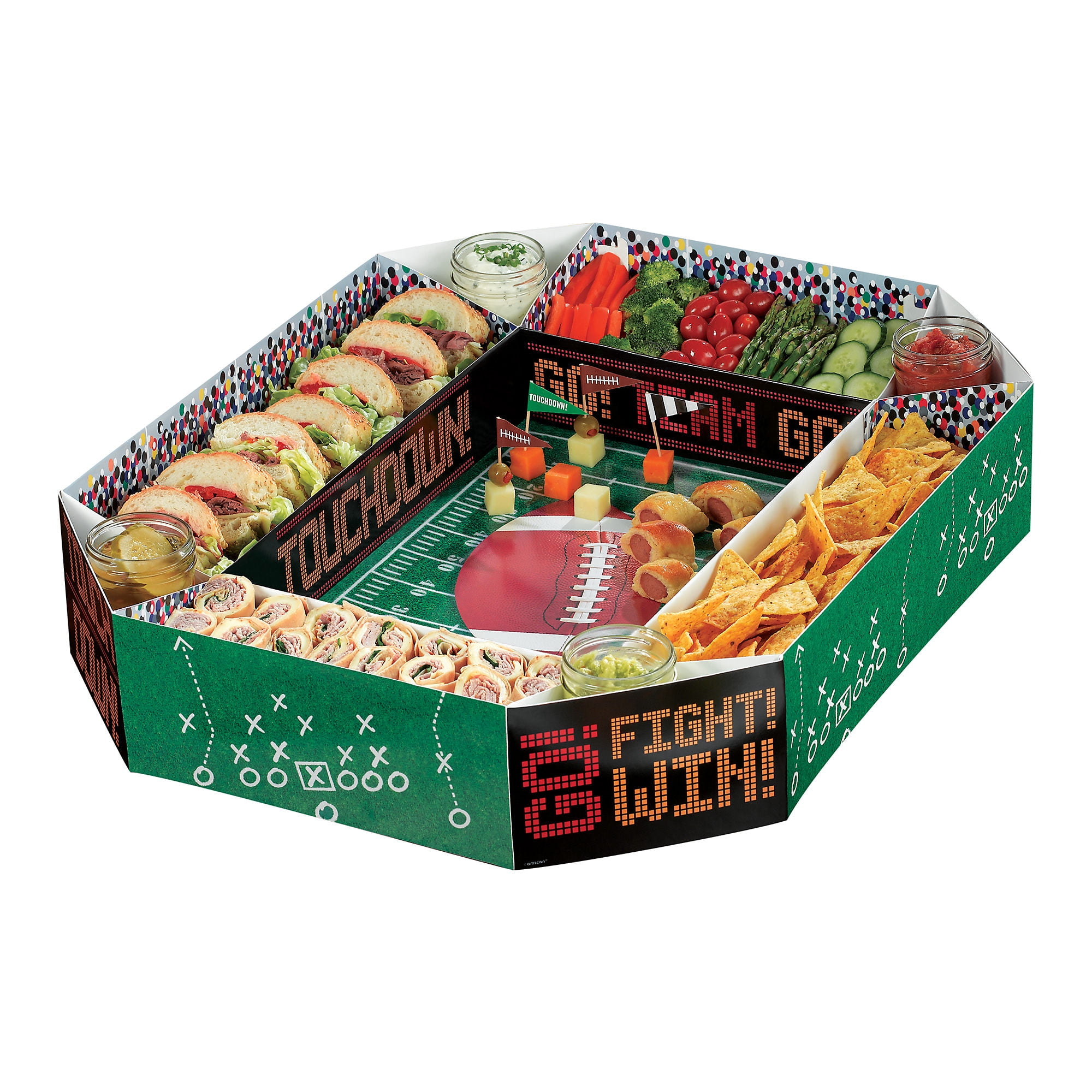 Football Snack Stadium, 15in x 25in x 4.5in, 1ct