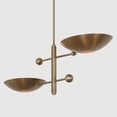 thumbnail image 3 of Stilnovo Style Double Shade Sputnik Chandelier Light Fixture Mid Century Brass Chandelier, 3 of 5