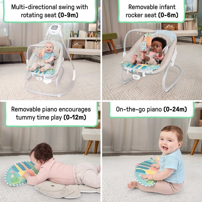 4-in-1 Swing and Rocker with Rotating Seat photo 4
