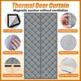 thumbnail image 6 of Winter Magnetic Thermal Insulated Door Curtain Fits Door Size 32" X 84" Insulation Cover Blanket Insulation Cloth Thicken Cotton as Privacy Temporary to Soundproof, 6 of 7