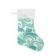 thumbnail image 5 of RMDQTR Christmas Stockings for Xmas Gifts - Large Size Festive Holiday Decor for Family Light Green Seaweed Pattern, 5 of 8