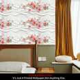 thumbnail image 5 of 1 piece, PVC self-adhesive removable wall sticker wallpaper, 2D flat floral pattern design, fashionable and artistic home decoration wallpaper, wall decoration stickers, background wall stickers that, 5 of 10
