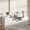 White, variant on Modern TV Stand for 55/60/65 Inch TV, Media TV Console Table with 2 Doors & Drawer, Entertainment Center with Storage Cabinet for Living Room, Bedroom, Black