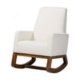 thumbnail image 2 of Baxton Studio Yashiya Mid-Century Modern Off-White Boucle Upholstered and Walnut Brown Finished Wood Rocking Chair, 2 of 7