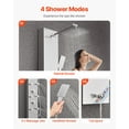 thumbnail image 3 of VEVOR Shower Panel Tower System Stainless Steel Column Rainfall Head Massage Jet 4Mode, 3 of 9