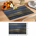 thumbnail image 6 of Blue Yellow Striped Placemats Set of 8 Modern Abstract Art Stripes Place Mats Indoor Wipeable Table Mats Washable Cloth Dining Table Placemats for Kitchen Holiday Party Home Decor 13x19 Inch, 6 of 9