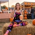 thumbnail image 6 of JULMCOMO Halloween Jumpsuits for Women Jack O' Lantern Print Spaghetti Strap Sleeveless Casual Jumpsuits Party Costume Holiday Overalls Saffron 2XL, 6 of 7