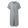 thumbnail image 4 of WEAIXIMIUNG T-Shirts pour Hommes Manches Courtes Abaya Rayé avec Poche Design Décontracté Long, 4 of 7
