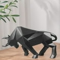 thumbnail image 3 of Destyer Resin Exquisite Craft Bull Statue Sculpture Symbol Of Fortune And Courage Gift For House Warming white, 3 of 6