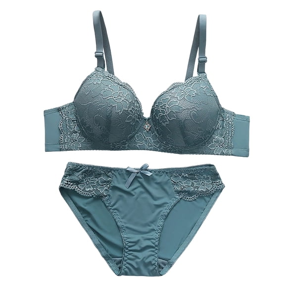 dinapents Underwire Bra Sets for women Full Coverage T-Shirt Bra with Matching Panty & Back Smoothing
