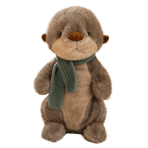 Adorable Otter Plush Toy with Scarf – Soft Stuffed Animal, Cute Fluffy Cuddly Plushie, Cozy Hugging Toy for Kids & Adults, Gift Idea, 10in & 15in
