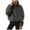 Dark Gray, variant on Workout Tops for Women Fall Winter Loose Fit Mock Neck Long Sleeve Blouson Off the Shoulder Zipper Plain Leisure Polyester Top Tops(Light Green,XL)
