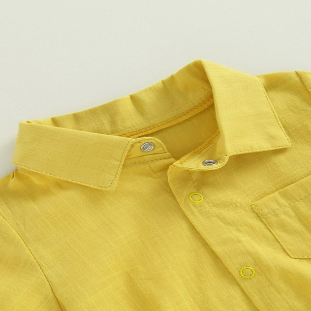 Baby boy yellow dress shirt discount
