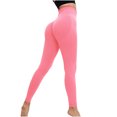 thumbnail image 3 of QATAINLAV High Waisted Leggings for Women Tummy Control Seamless Yoga Pants Gym Workout Running Tight Leggings Pink S Todays Sales, 3 of 4