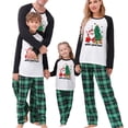 thumbnail image 6 of KelaJuan Christmas Pajamas for Family, Long Sleeve Santa Tree Print Raglan Tops + Pants Set, 6 of 7