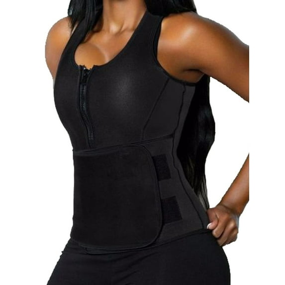 Tinglu Women Sauna Vest Body Shaper Waist Trainer Adjustable Belt Corset Neoprene