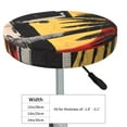 thumbnail image 4 of Round Bar Stool Seat Covers, Retro Tropical Microphone Elastic Round Chair Cover Stool Seat Slipcover Bar Stool Cushions Round Pad for 12-14 inch, 4 of 7