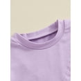 thumbnail image 6 of Aojekbee Baby Girls Two Piece Outfits Solid Color Short Sleeve T-Shirt and Drawstring Ruched Sleeveless Dress Set Summer Clothes, 6 of 10