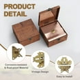 thumbnail image 3 of Uxcell Wooden Box Hasp Latch, Butterfly Vintage Engraved Hasp Latch Hook with Mounting Screws Yellow Bronze 44x50mm, 3 of 7